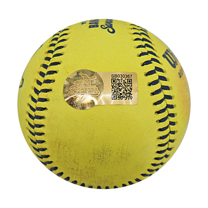 Eric Jones Autographed Game Used Banana Ball w/Case 7.5.25 Fenway Park