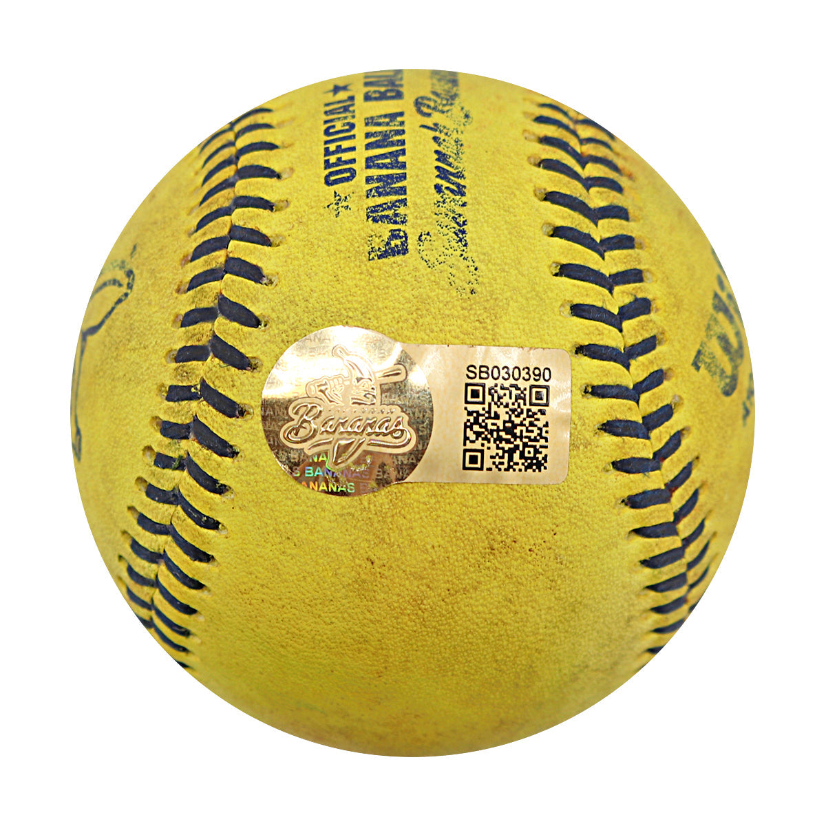 Dan Oberst Autographed Game Used Banana Ball w/Case 7.6.25 Fenway Park