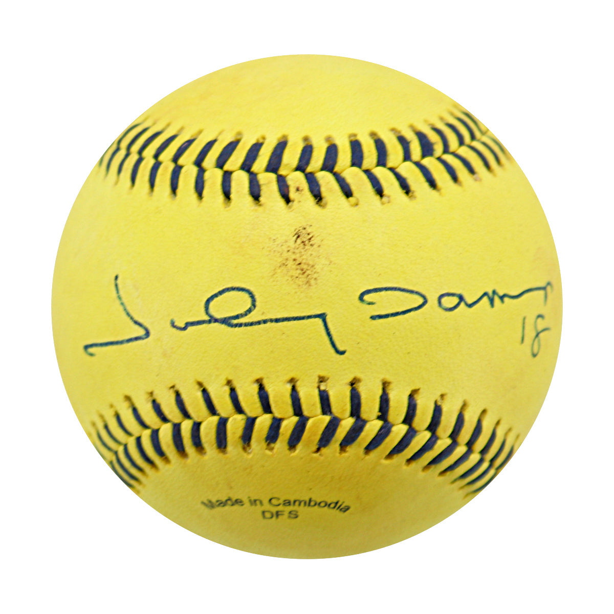 Johnny Damon Autographed Game Used Banana Ball 7.6.25 Fenway Park