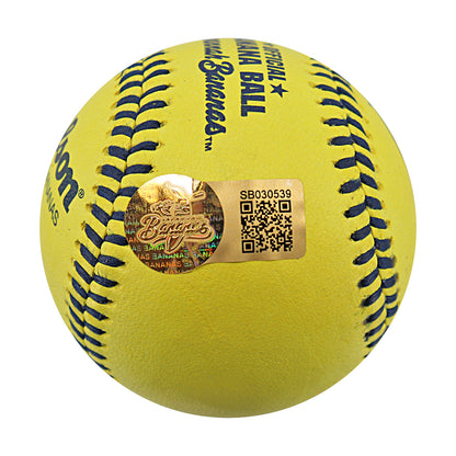 Todd Frazier Signed Game Used Banana Ball w/Case 6.13.25 Great American Ball Park 