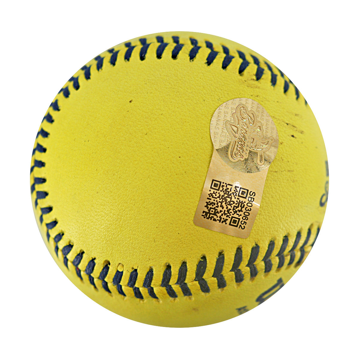 Ubaldo Jiminez Bananas Autographed Official Banana Ball 8.9.25 Coors Field 