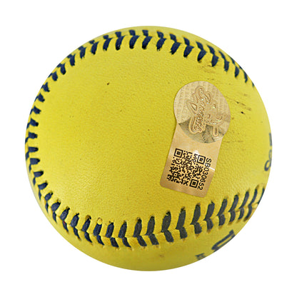 Ubaldo Jiminez Bananas Autographed Official Banana Ball 8.9.25 Coors Field 