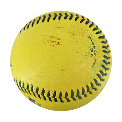 Ubaldo Jiminez Bananas Autographed Official Banana Ball 8.9.25 Coors Field 