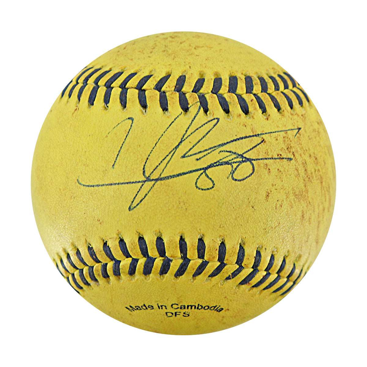 Andre Johnson Bananas Autographed Game Used Official Banana Ball 9.26.25 Houston, TX 