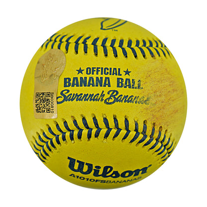Vincent Chapman Savannah Bananas Autographed Inscribed Official Banana Ball 2.27.26 FSU Tallahassee Florida