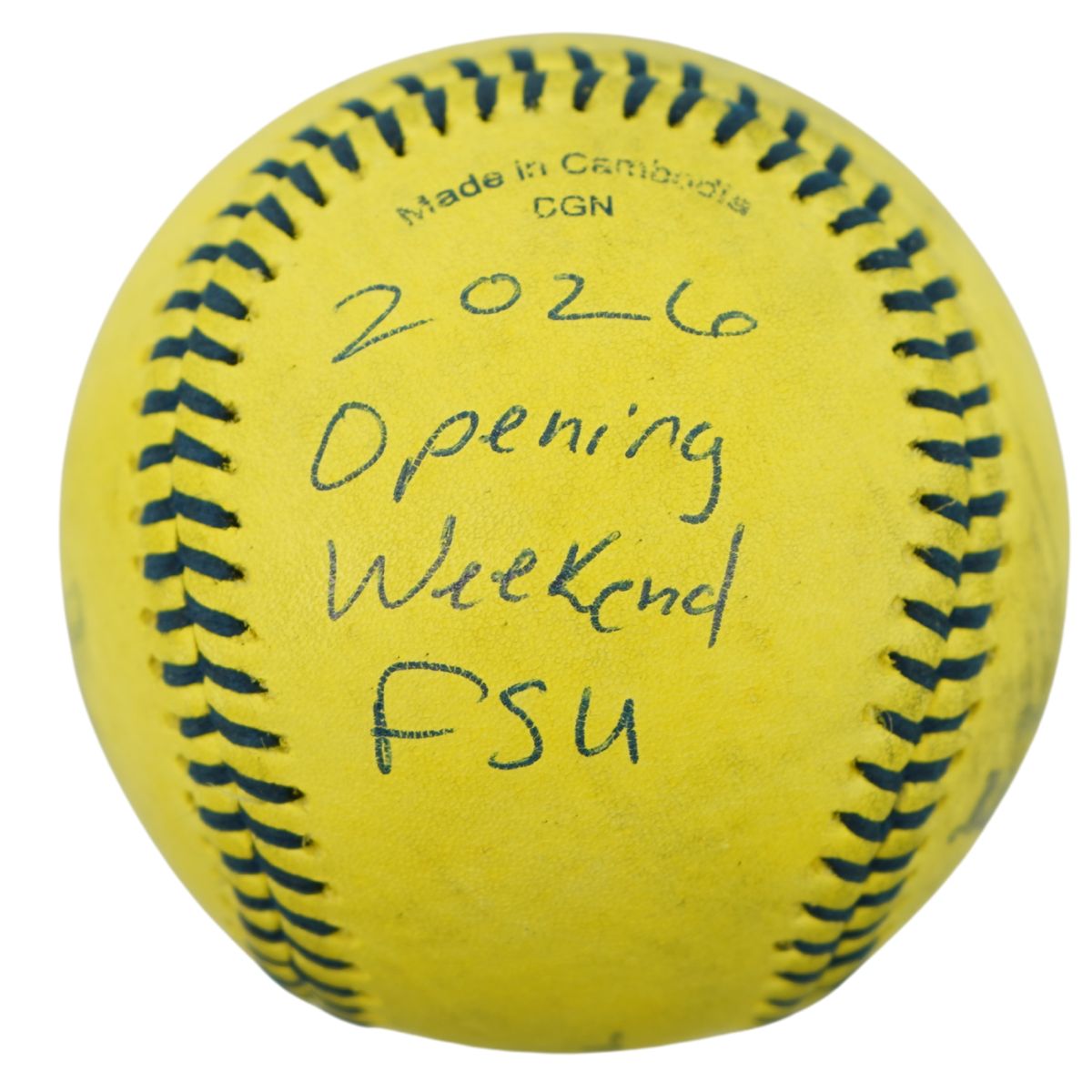 Adam Virant Savannah Bananas Autographed Inscribed Official Banana Ball 2.27.26 FSU Tallahassee Florida