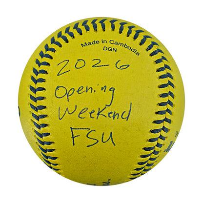 Adam Virant Savannah Bananas Autographed Inscribed Official Banana Ball 2.27.26 FSU Tallahassee Florida (Copy)