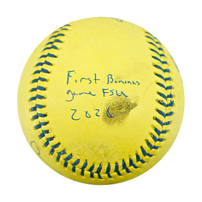 Vincent Chapman Savannah Bananas Autographed Inscribed Official Banana Ball 2.28.26 FSU Tallahassee Florida