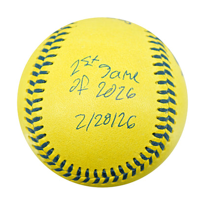 Bill Leroy Savannah Bananas Autographed Inscribed Official Banana Ball 2.28.26 FSU Tallahassee Florida
