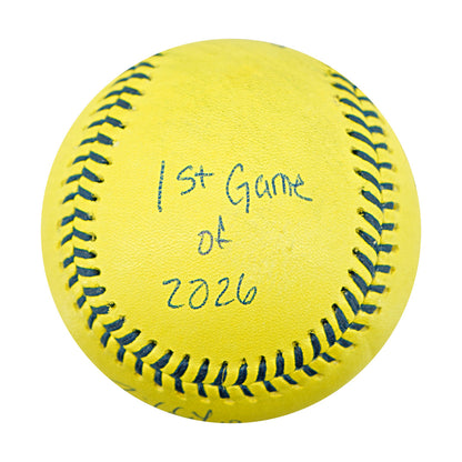 Alex Ziegler Savannah Bananas Autographed Inscribed Official Banana Ball 2.28.26 FSU Tallahassee Florida