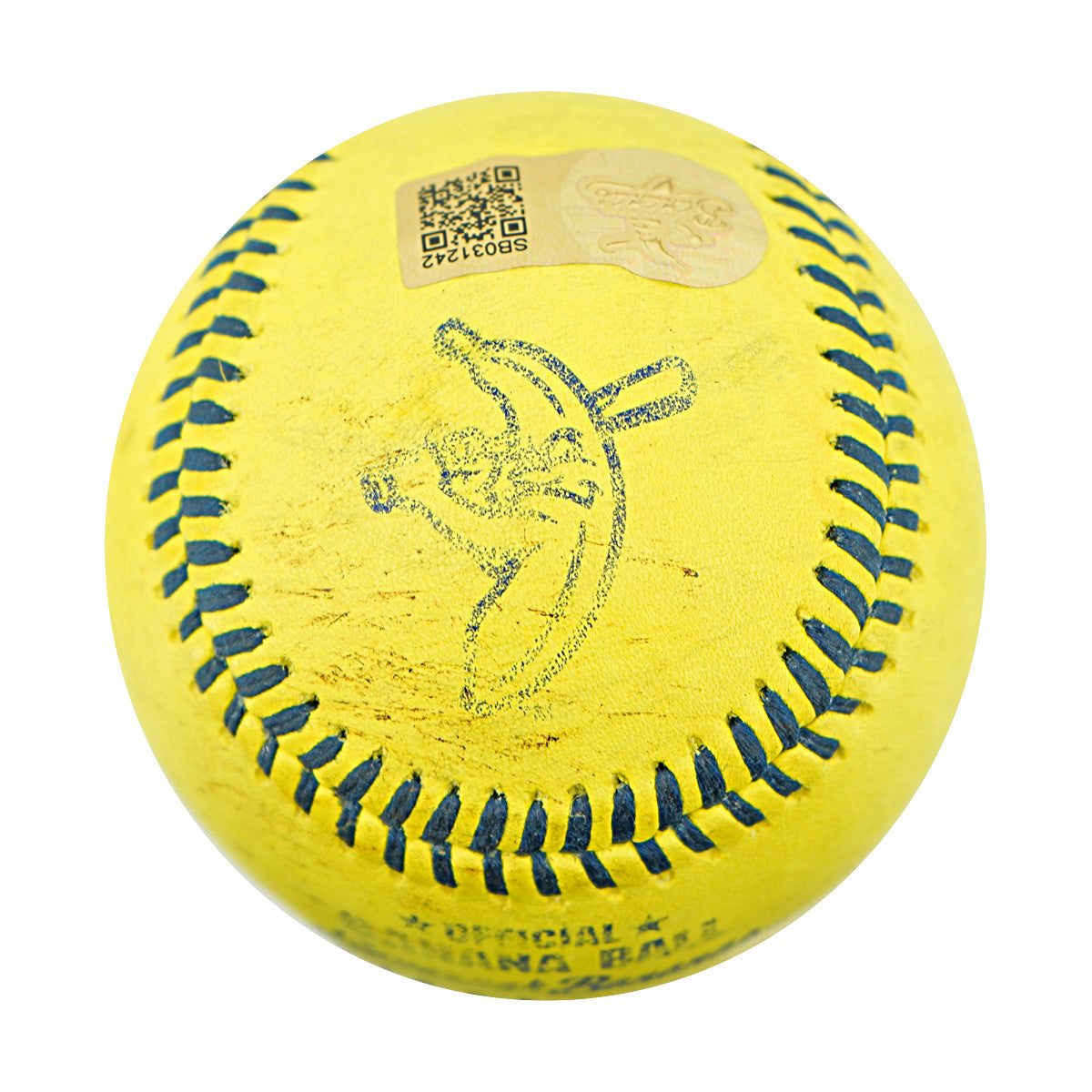 Bryce Grizzaffi Savannah Bananas Autographed Inscribed Game Used Banana Ball 3.14 Superdome New Orleans