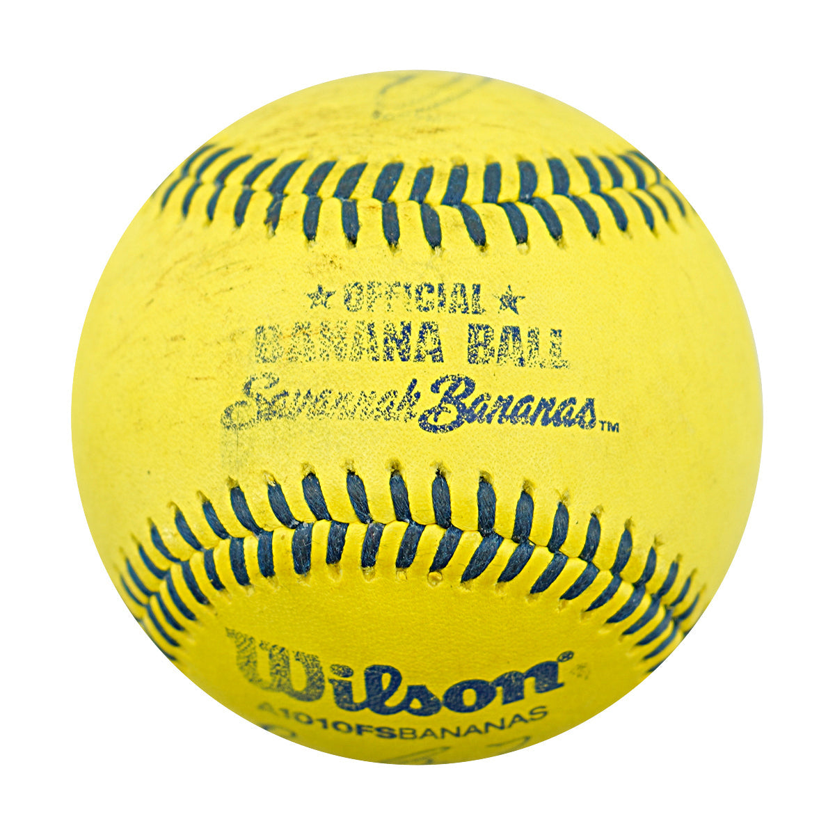 Bryce Grizzaffi Savannah Bananas Autographed Inscribed Game Used Banana Ball 3.14 Superdome New Orleans