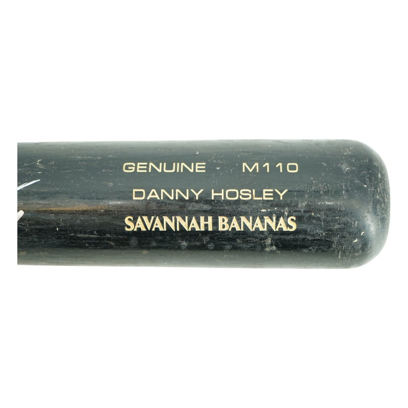 Danny Hosley Savannah Bananas Autographed Game Used LS Genuine  M110 Bat