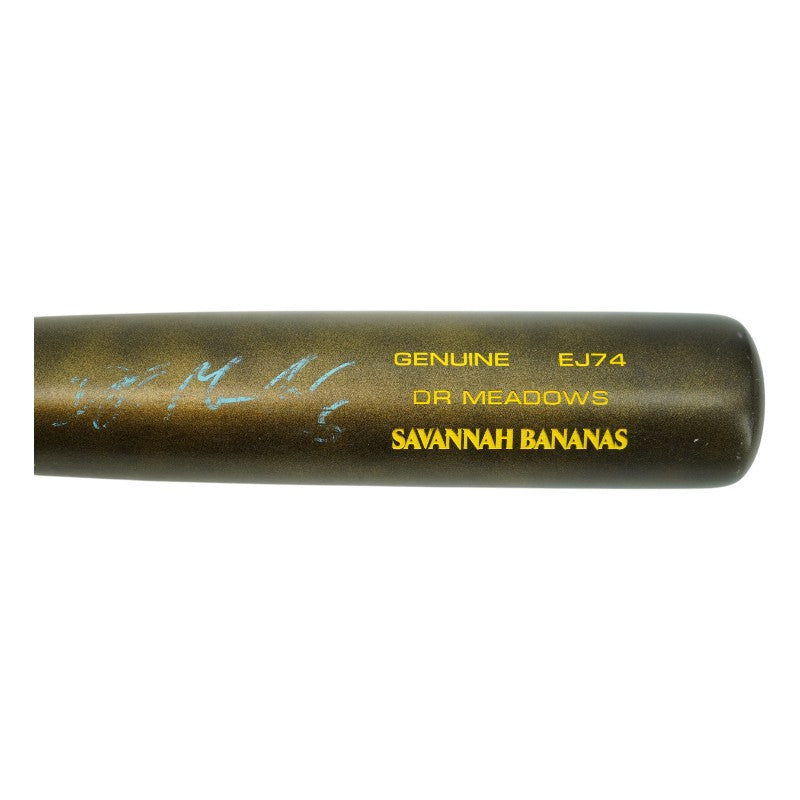 DR Meadows Savannah Bananas Autographed/Smudged Game Used LS Genuine EJ74 Bat