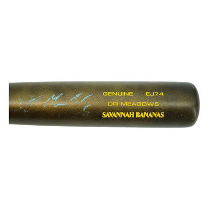 DR Meadows Savannah Bananas Autographed/Smudged Game Used LS Genuine EJ74 Bat