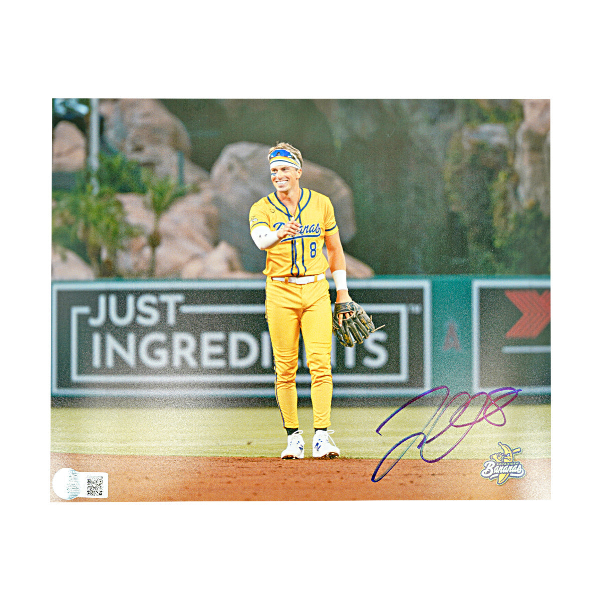 Jackson Olson Savannah Bananas Autographed 8x10 Photograph