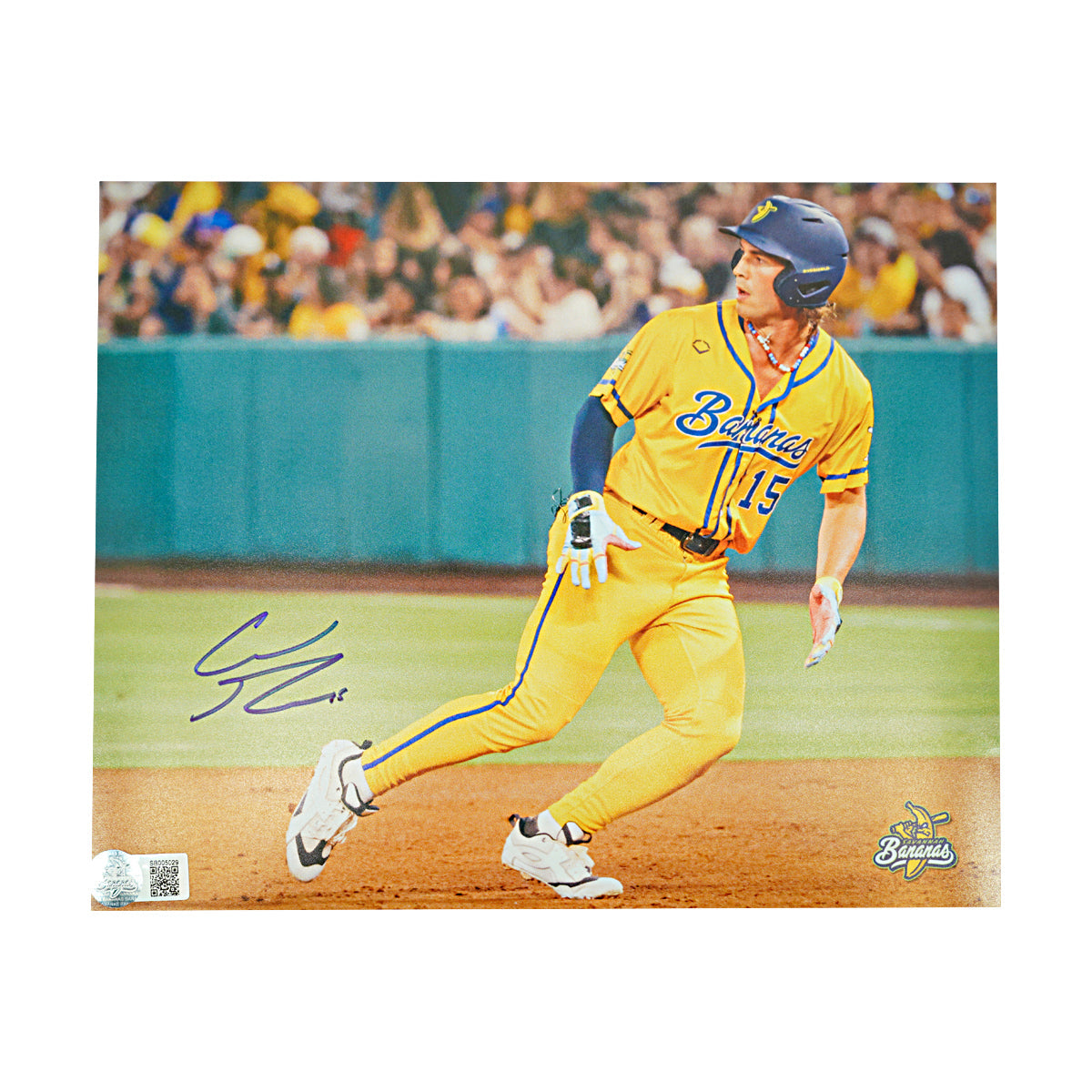 Robert Anthony "RAC" Cruz Savannah Bananas 2026 Autographed 8x10 Photograph