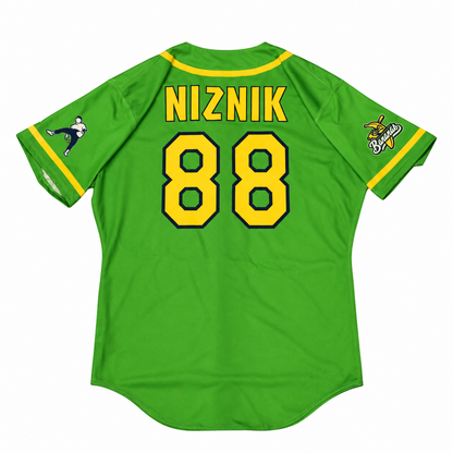 Noah Niznik Savannah Bananas Game Worn June 27, 2026 Green Jersey at Oregon