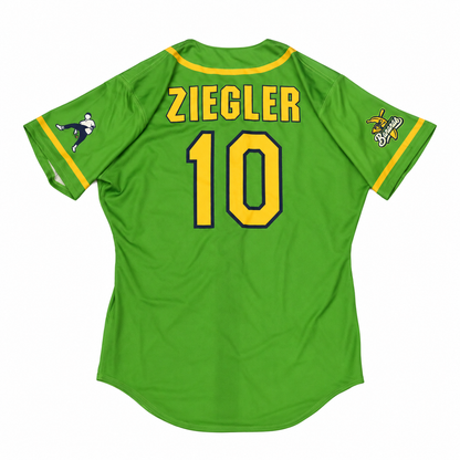 Alex Ziegler Savannah Bananas Game Worn June 27, 2026 Green Jersey at Oregon