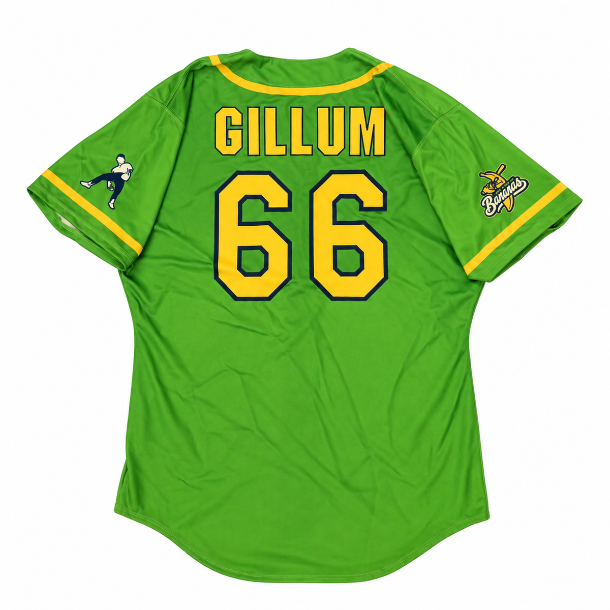 Tyler Gillum Savannah Bananas Game Worn June 27, 2026 Green Jersey at Oregon