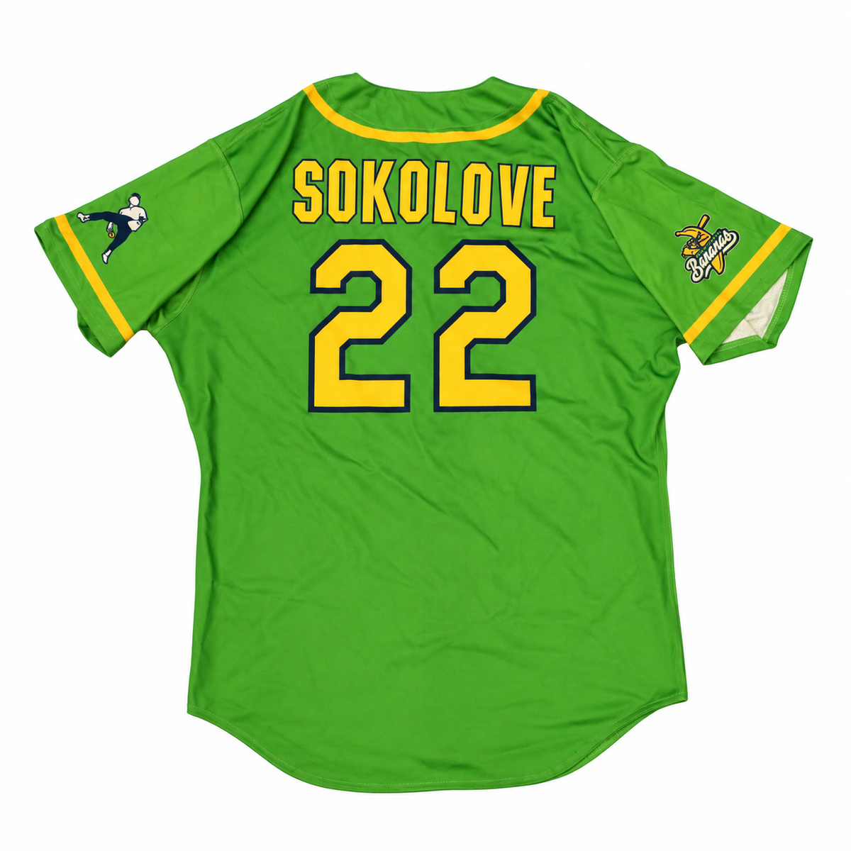 JT Sokolove Savannah Bananas Game Worn June 27, 2026 Green Jersey at Oregon