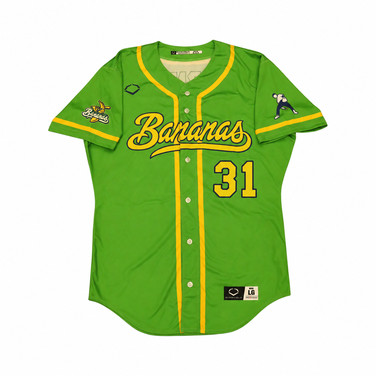 Trystan Levesque Savannah Bananas Game Worn June 27, 2026 Green Jersey at Oregon