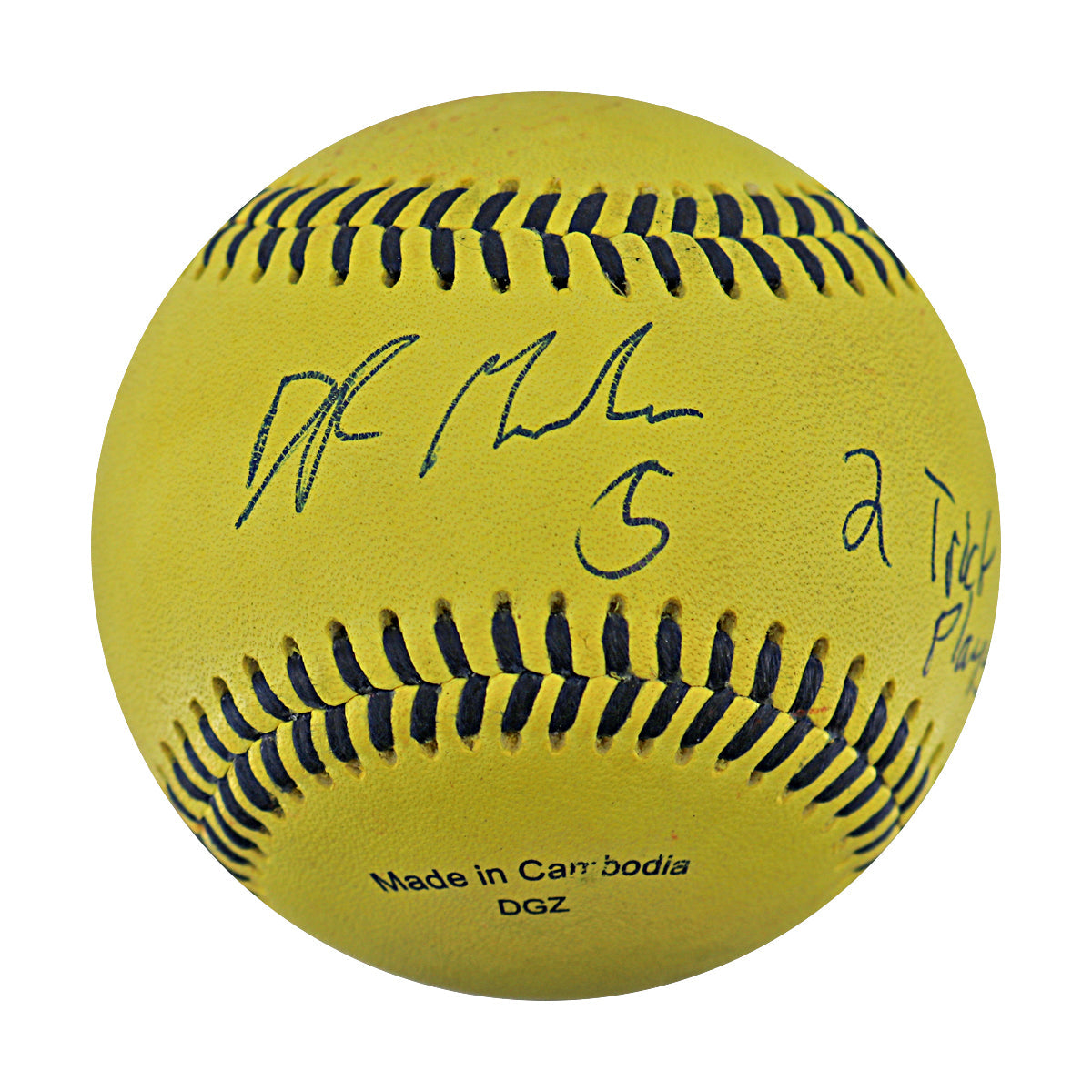 DR Meadows Signed Inscribed Game Used Banana Ball w/Case 5.24.25 Kauffman Stadium  