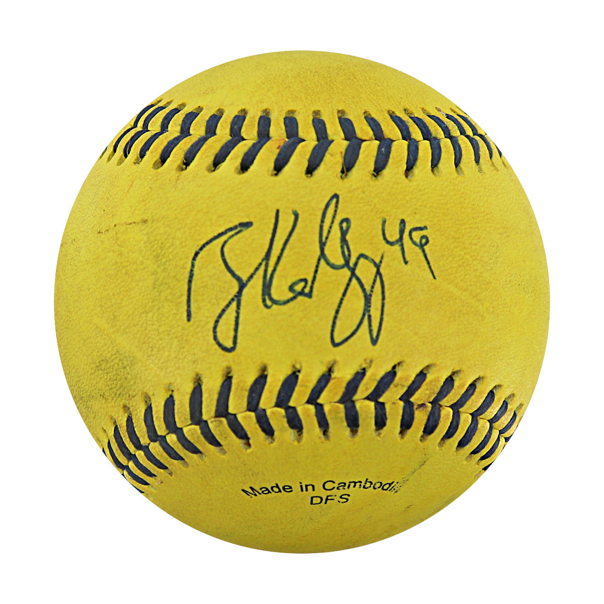 Ryan Kellogg Autographed Game Used Banana Ball w/Case 6.27.25 Nationals Park 