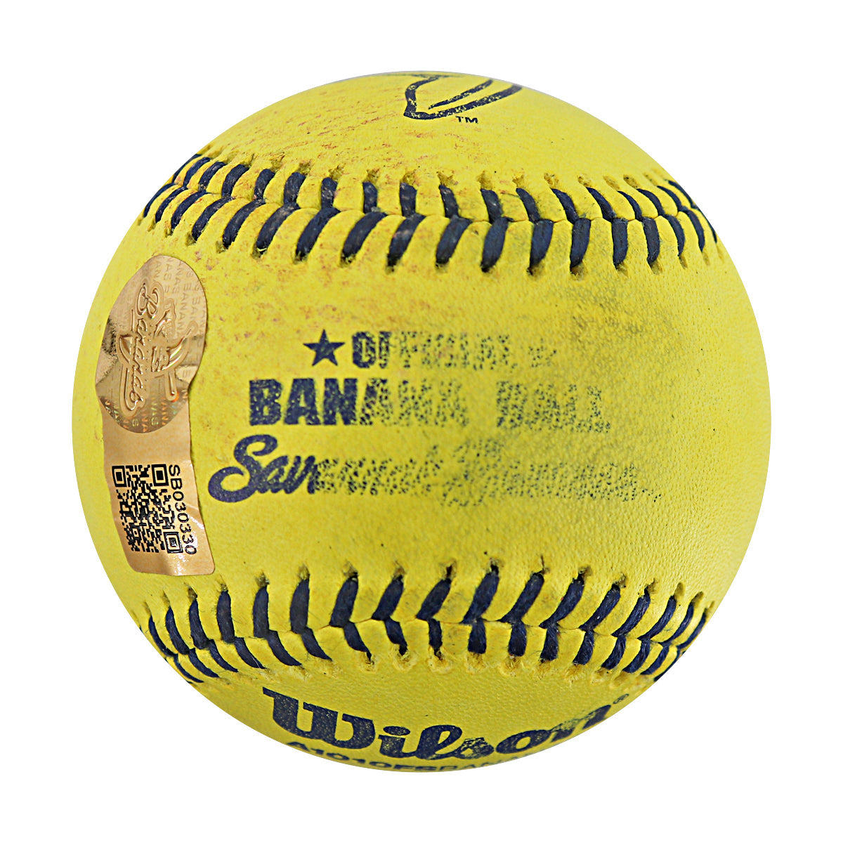 Wilson Ramos Autographed Game Used Banana Ball w/Case 6.27.25 Nationals Park 