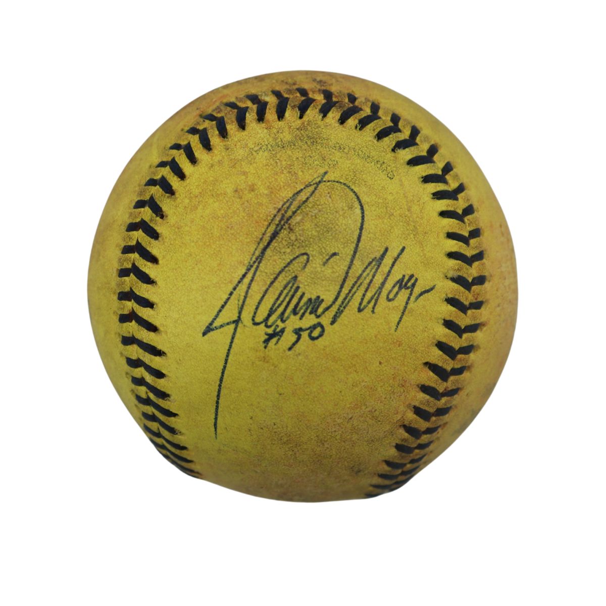 Jamie Moyer Bananas Autographed Game Used Official Banana Ball w/Case 9.19.25 T-Mobile Park, Seattle, WA 