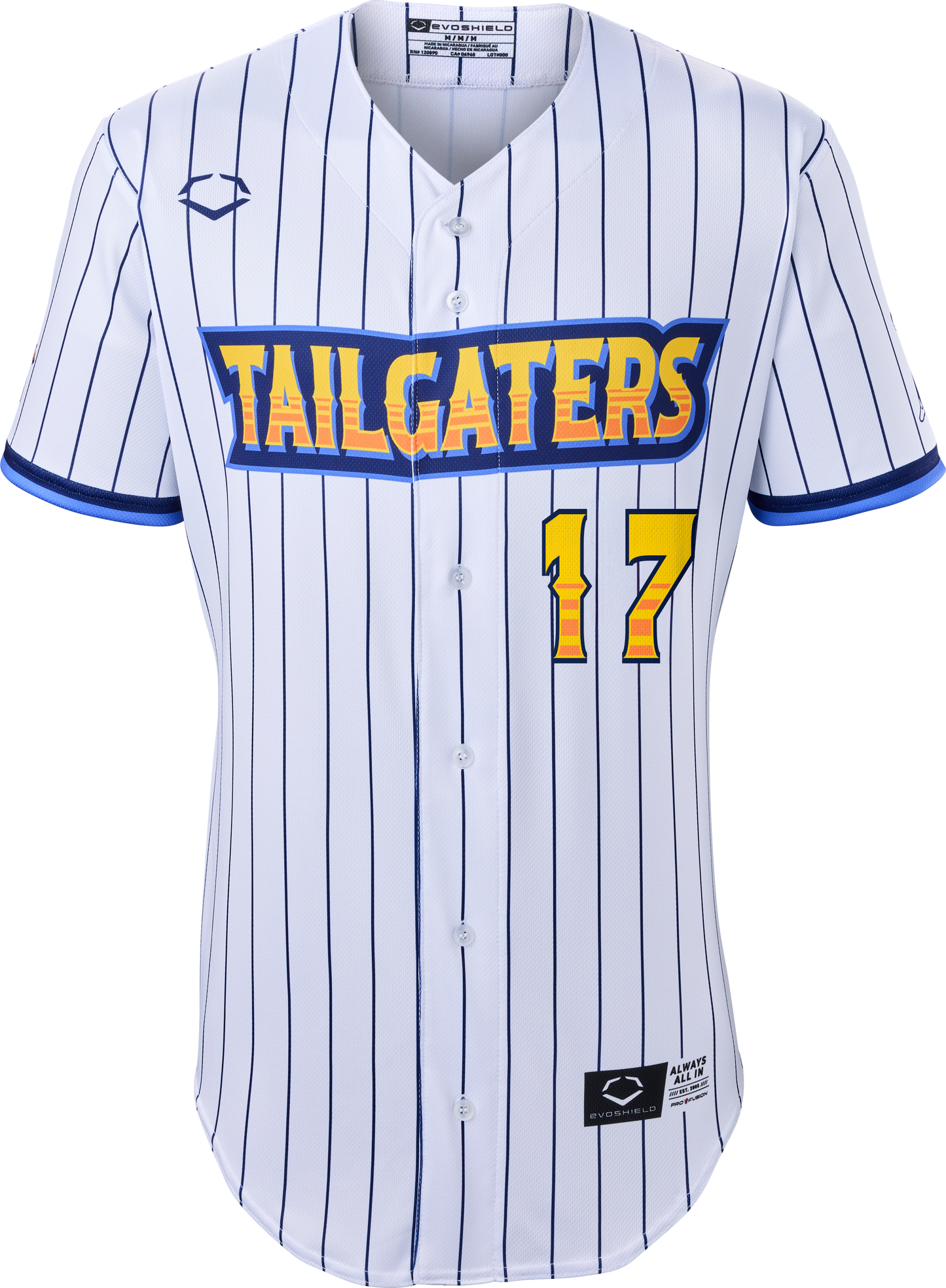 Tailgaters Brett Sanchez #17 Evoshield Jersey - Pinstripe – Banana