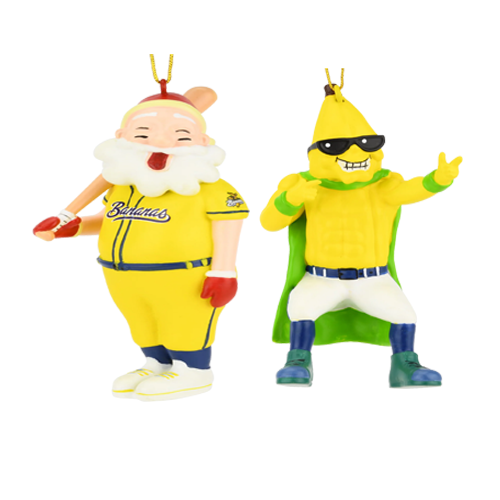 Bananas Santa and Split Ornament Set