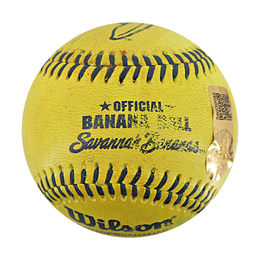 Savannah Bananas Game Used Banana Ball from 3/15/25 at Tampa - Eric Jones Top 5 Trick Play