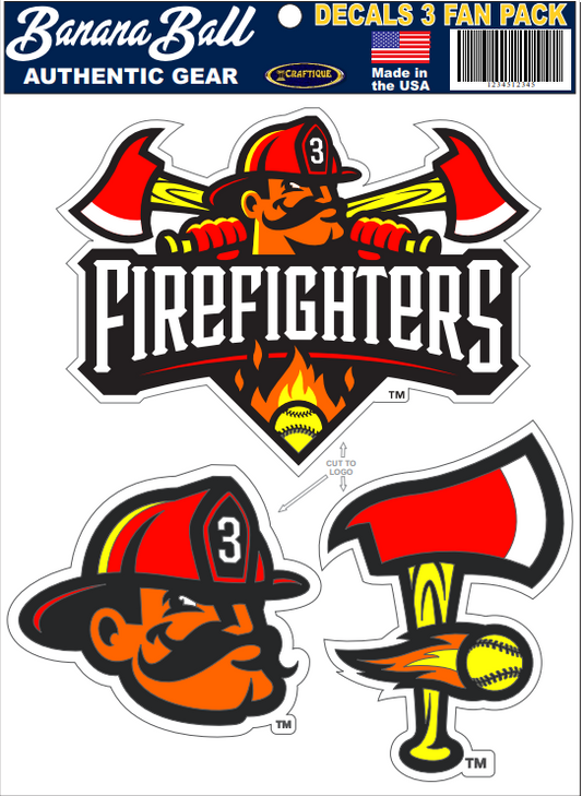 Firefighters 3-Piece Sticker Pack