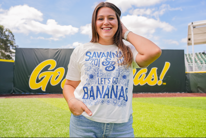 WOMENS Pressbox Bananas Jasmine Ivory Crop Tee