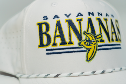 Bananas Zephyr Birdie Adjustable Rope Hat - White