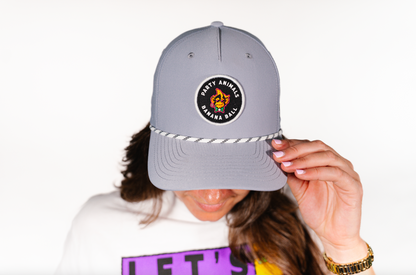 Party Animals Zephyr Spinner Adjustable Rope Hat - Grey