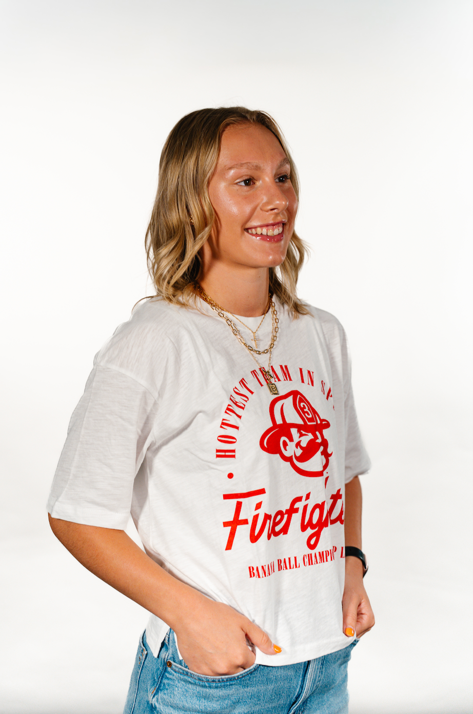 WOMEN'S Firefighters Carson Motley Mid Rise Tee