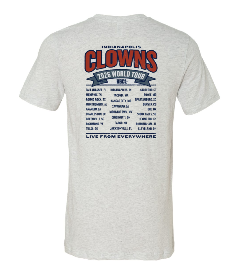 2026 Clowns BBCL World Tour Tee