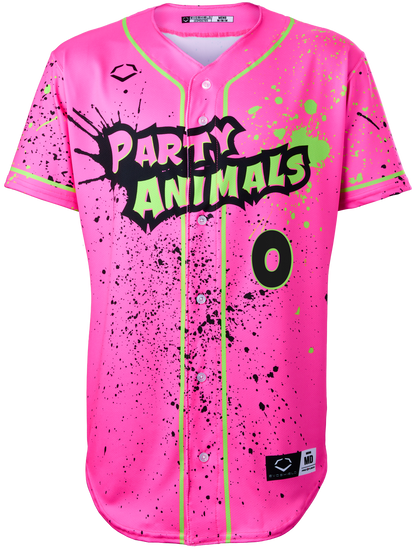 Party Animals Thomas Simoneaux #0 Evoshield Jersey - Pink Splatter Paint