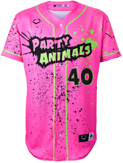 Party Animals Mark Smith #40 Evoshield Jersey - Pink Splatter Paint