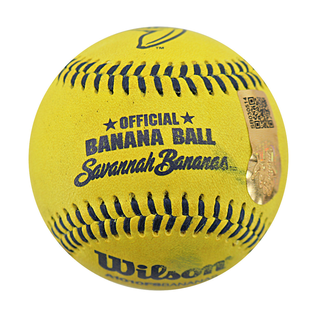 Tre Jones Autographed Game Used Banana Ball w/Case 6.14.25 Great American Ball Park 