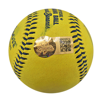 Tre Jones Autographed Game Used Banana Ball w/Case 6.14.25 Great American Ball Park 