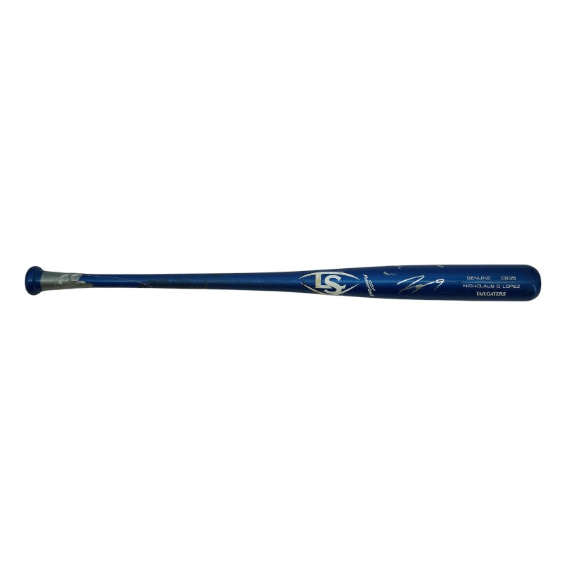 Nick Lopez Texas Tailgaters Autographed Game Used LS Genuine CB35 Bat