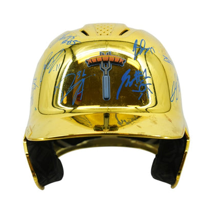 Texas Tailgaters 2026 Team Signed Used Golden Batter Batting Helmet
