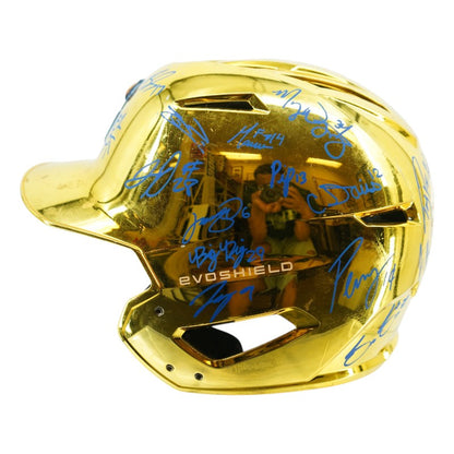 Texas Tailgaters 2026 Team Signed Used Golden Batter Batting Helmet
