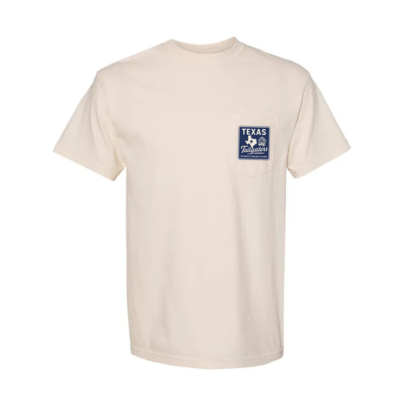 Tailgaters Comfort Colors State Sign Pocket T-Shirt