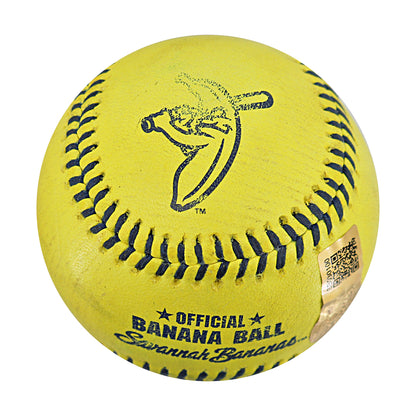 Tanner Thomas Party Animals Autographed and Inscribed Game Used Banana Ball from 3/15/25 at Tampa - Top 9 Foul Ball