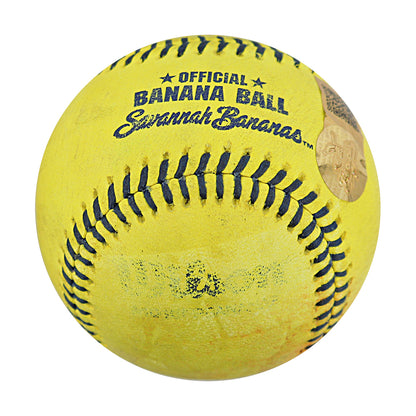 Tanner Thomas Party Animals Autographed and Inscribed Game Used Banana Ball from 3/15/25 at Tampa - Top 9 Foul Ball