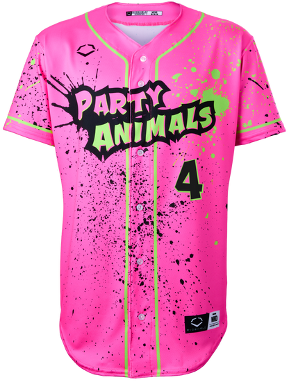 Party Animals Tanner Thomas #4 Evoshield Jersey - Pink Splatter Paint